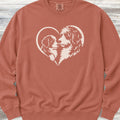Bernedoodle Heart Bond Sweatshirt - Terracotta