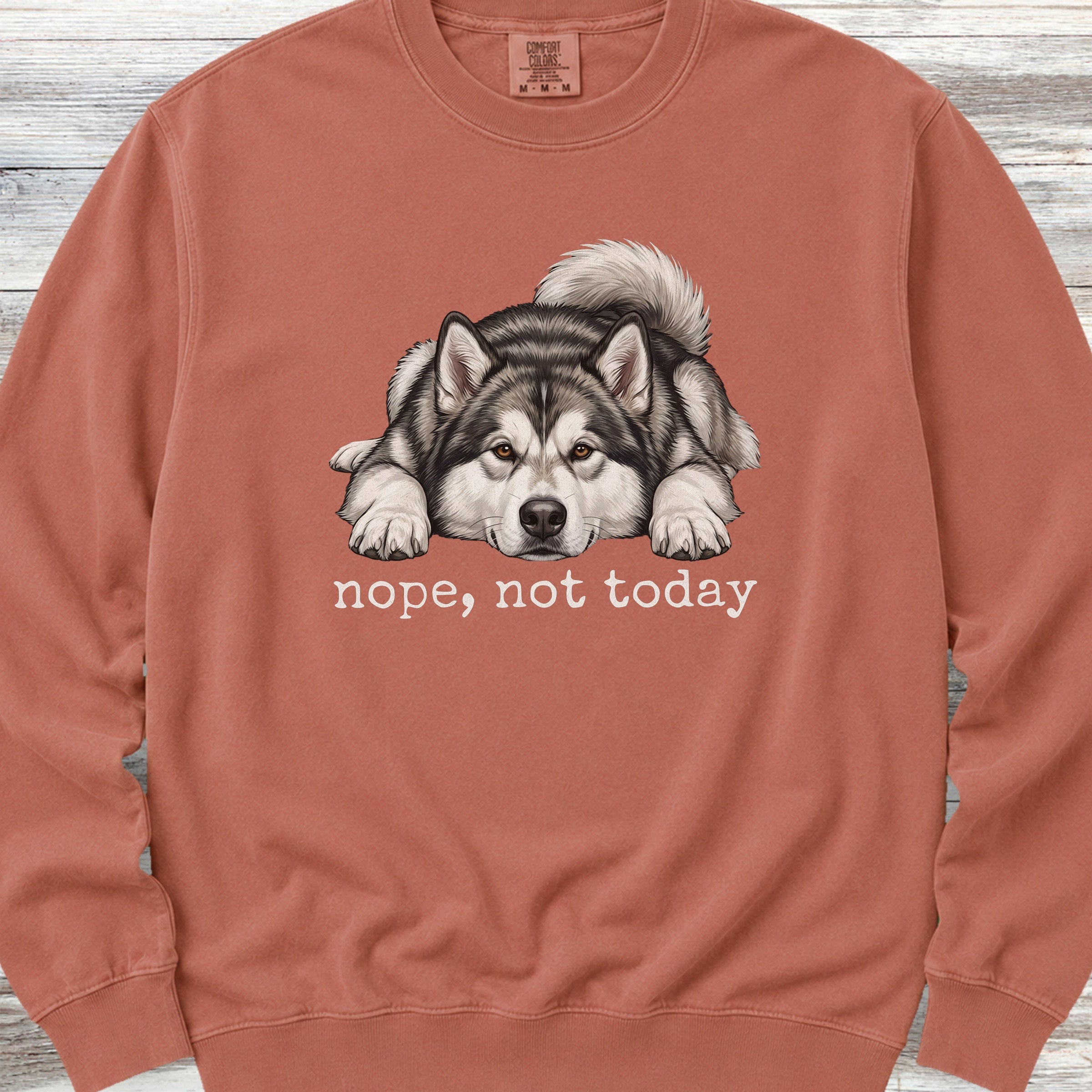 Alaskan Malamute Nope Sweatshirt - Terracotta