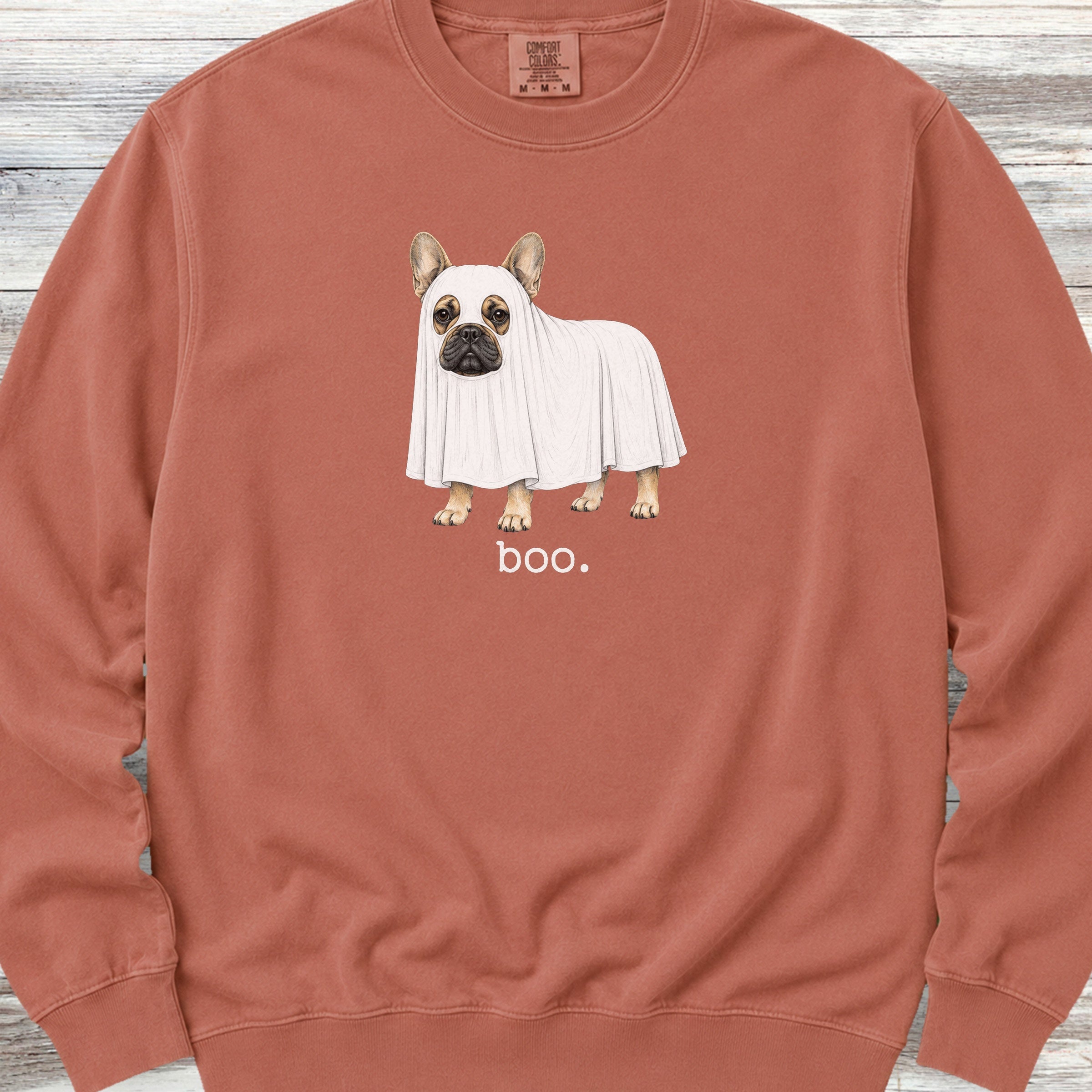 French Bulldog Boo Sweatshirt - Terracotta