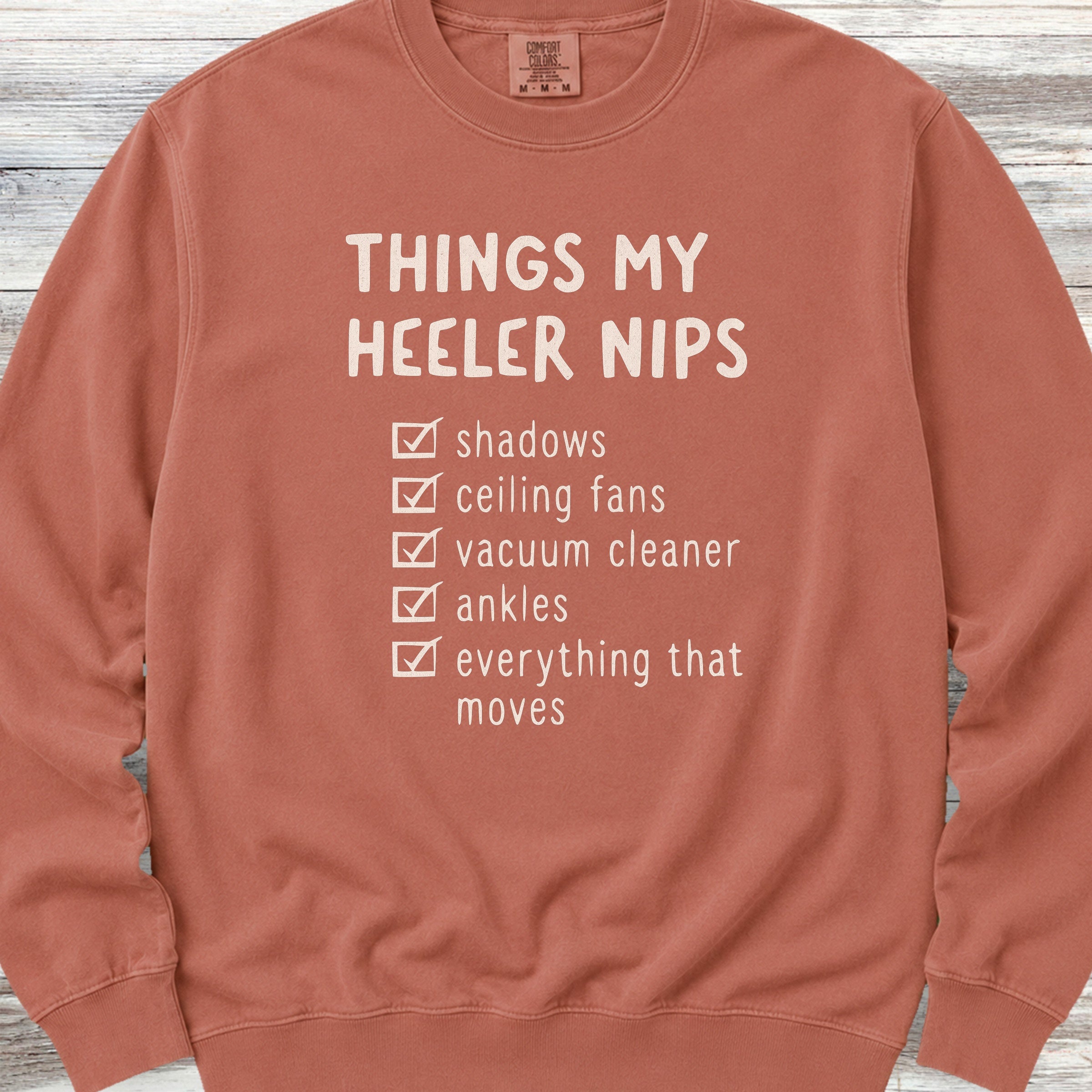 Australian Cattle Dog Nip List Sweatshirt - Terracotta