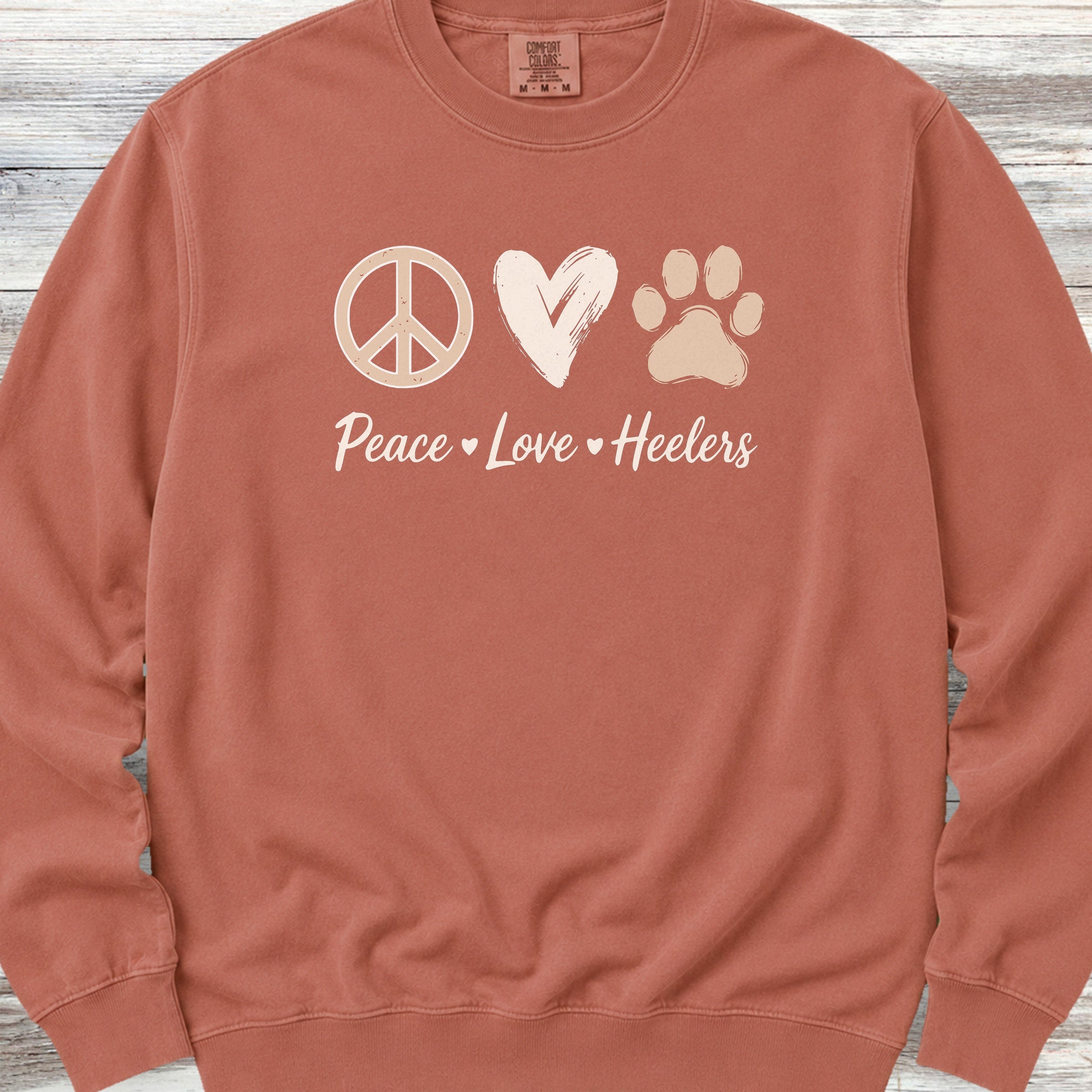 Australian Cattle Dog Peace Sweatshirt - Terracotta