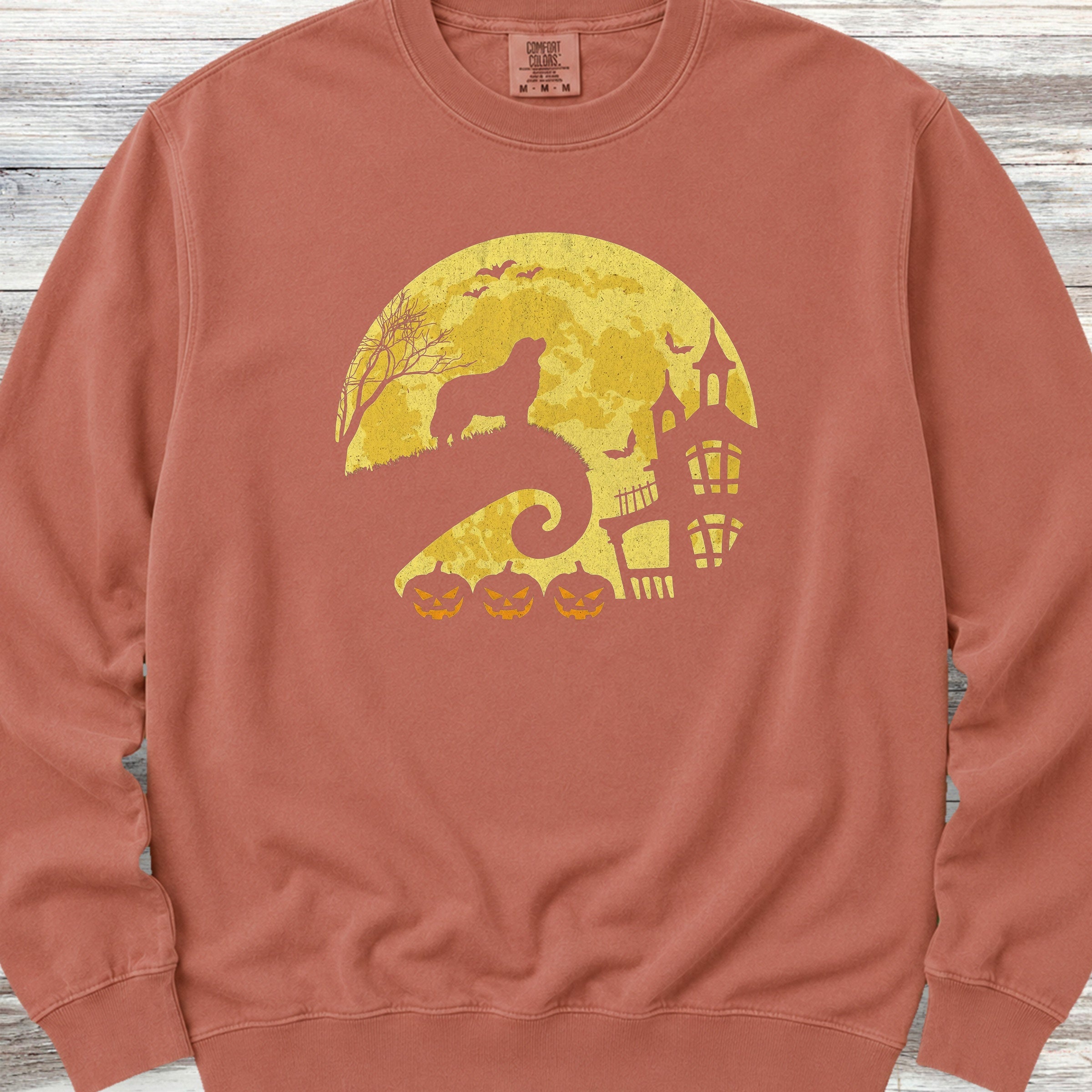 Newfoundland Halloween Moon Sweatshirt - Terracotta