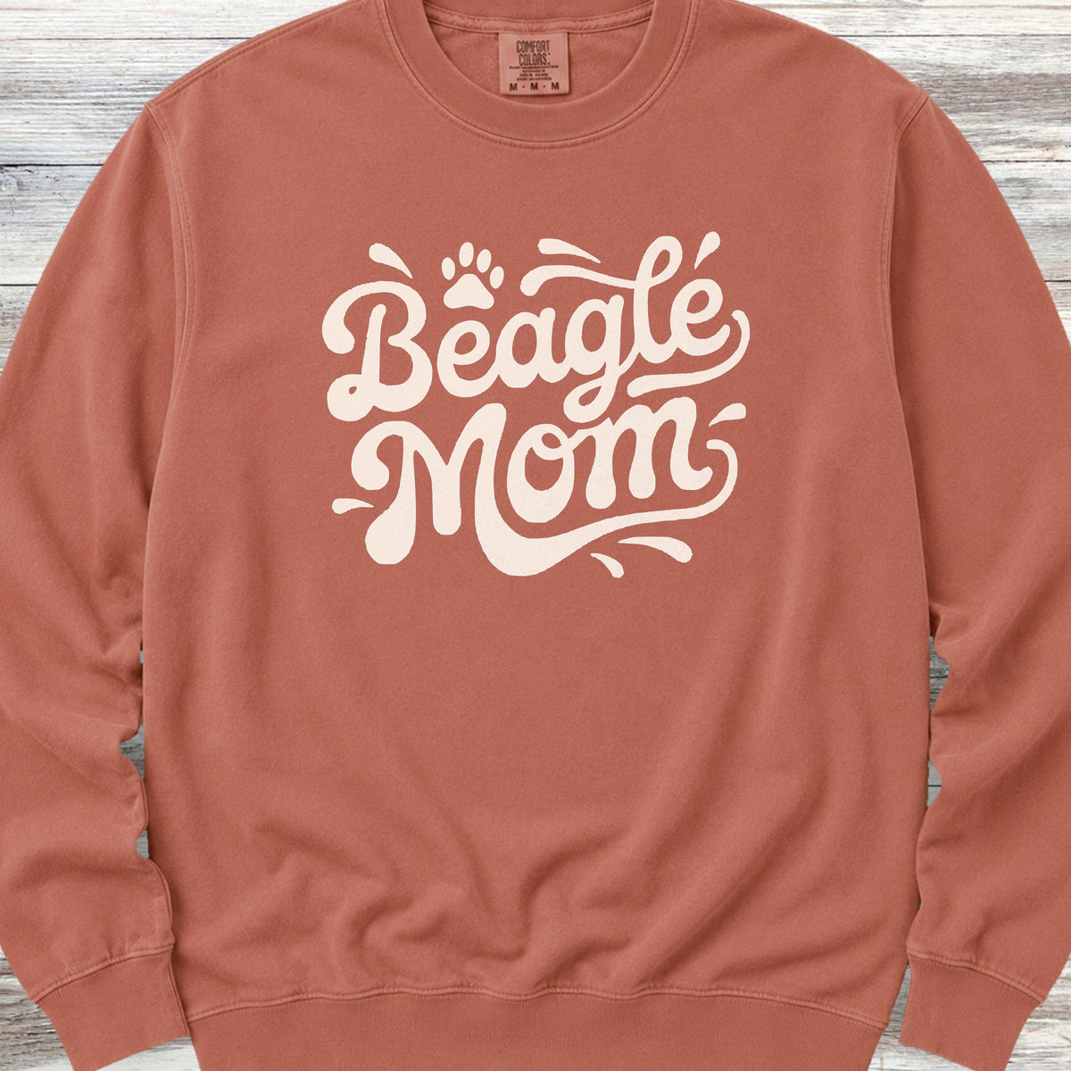 Beagle Groovy Mom Sweatshirt - Terracotta