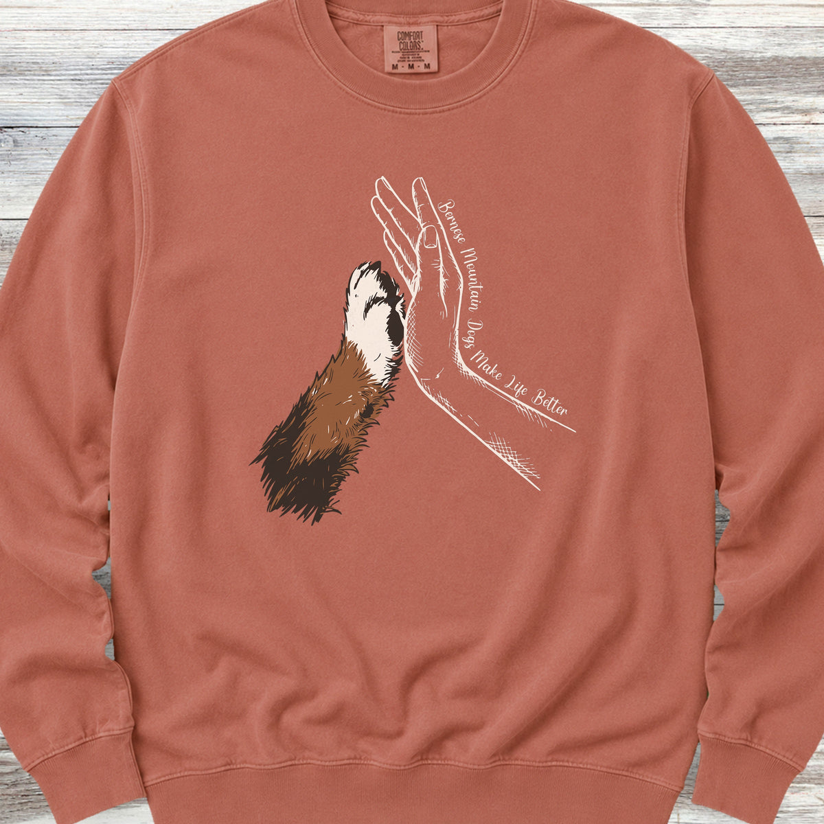 Bernese Mountain Dog Together Sweatshirt - Terracotta