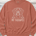 Labrador Retriever Black Therapist Sweatshirt - Terracotta