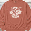 Golden Retriever Flag Sweatshirt - Terracotta