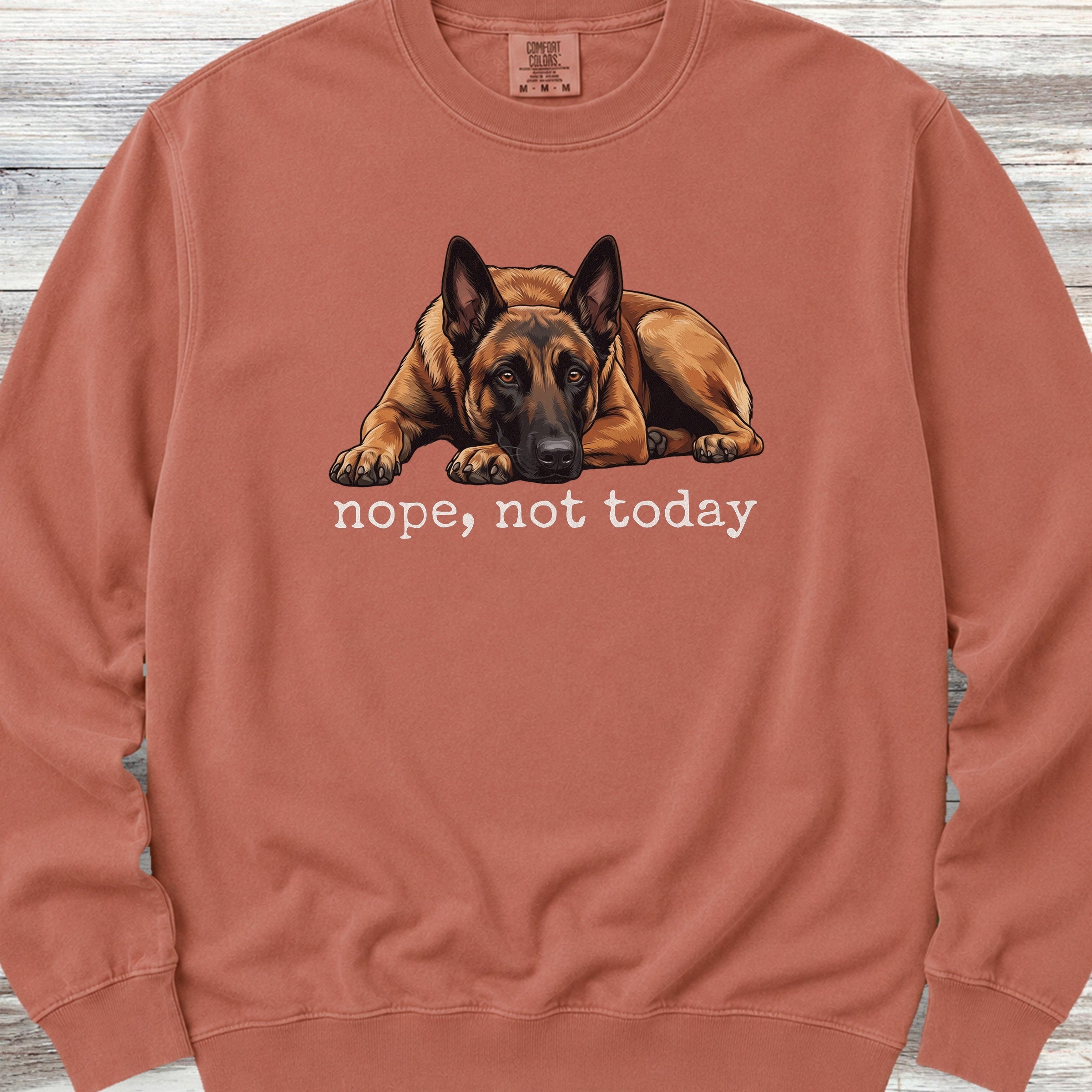 Belgian Malinois Nope Sweatshirt - Terracotta
