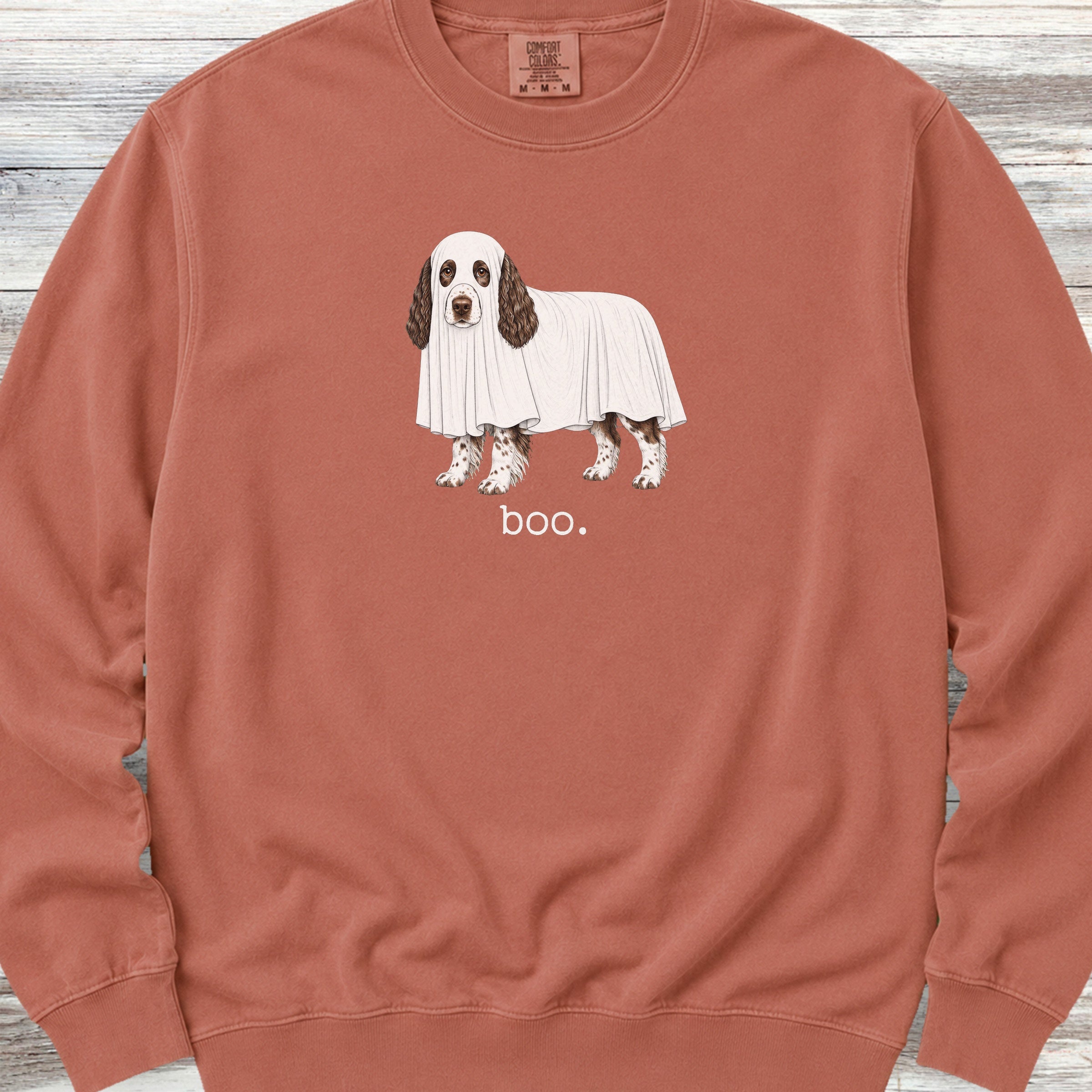 English Springer Spaniel Boo Sweatshirt - Terracotta