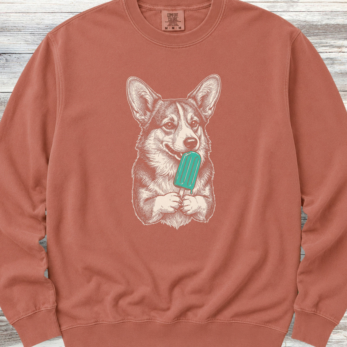 Corgi Pupsicle Sweatshirt - Terracotta