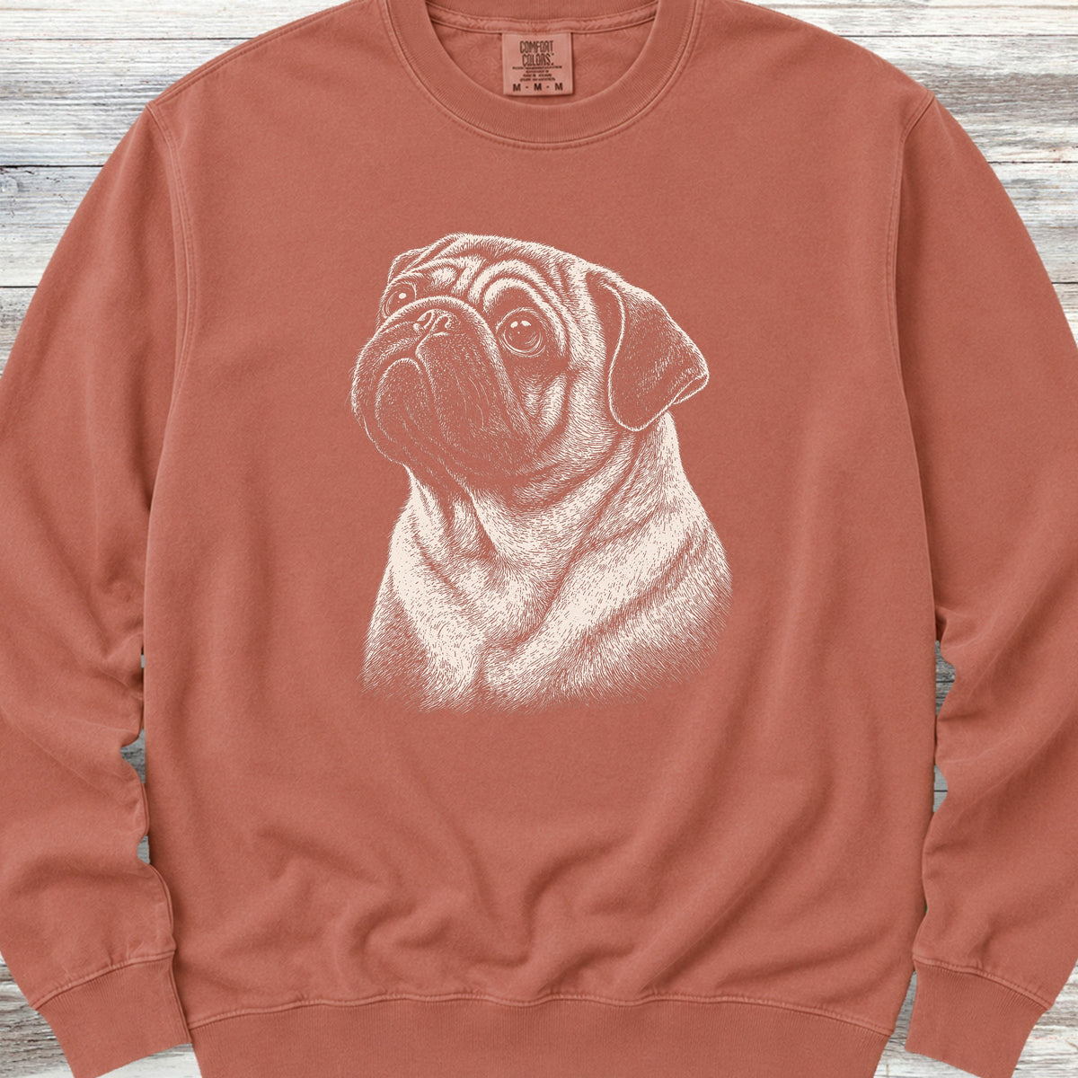 Pug Loyalty Sweatshirt - Terracotta