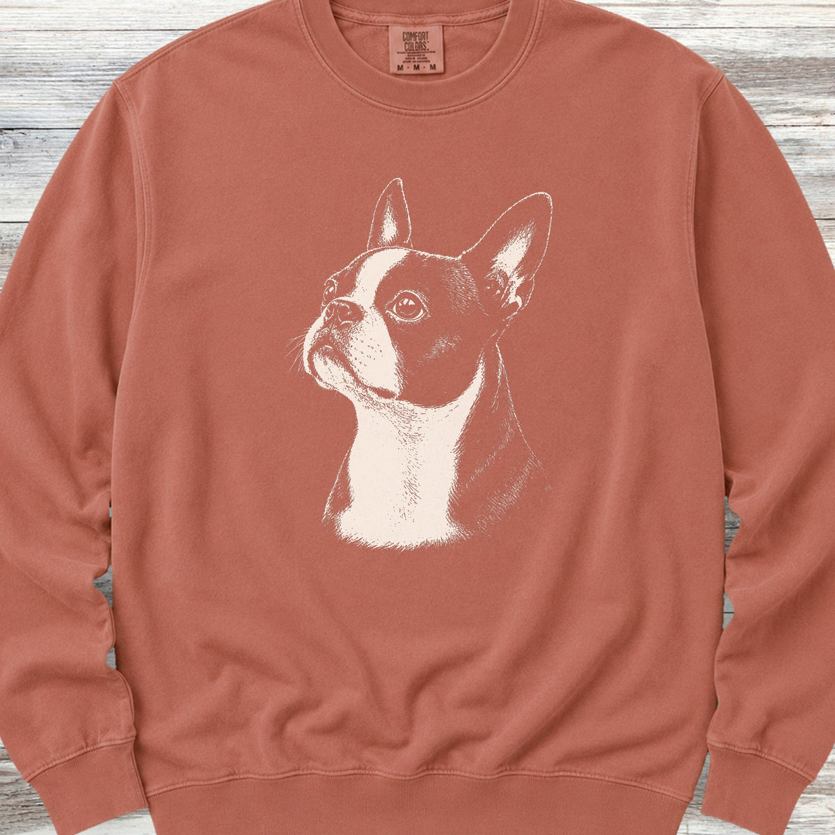 Boston Terrier Loyalty Sweatshirt - Terracotta