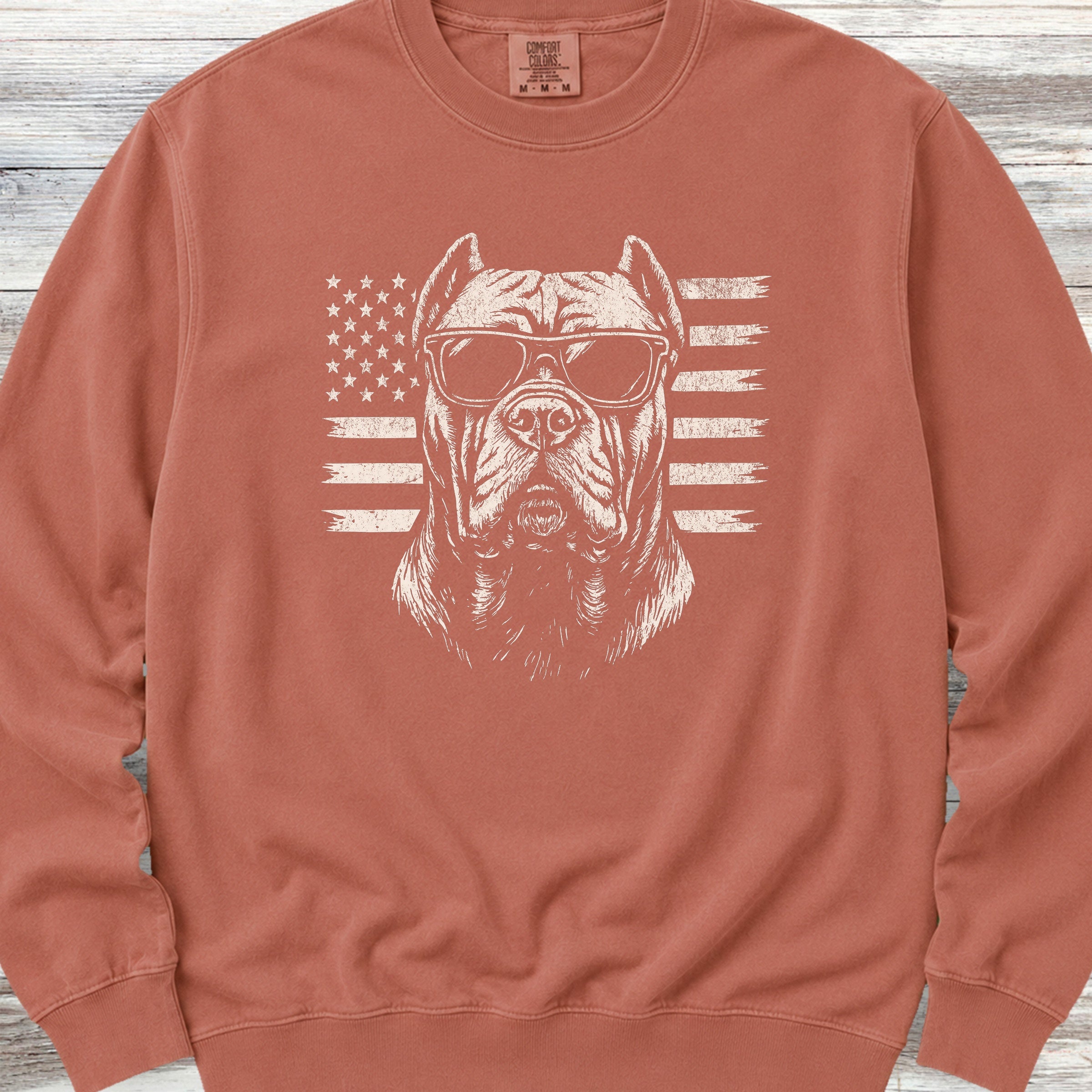 Cane Corso Flag Sweatshirt - Terracotta