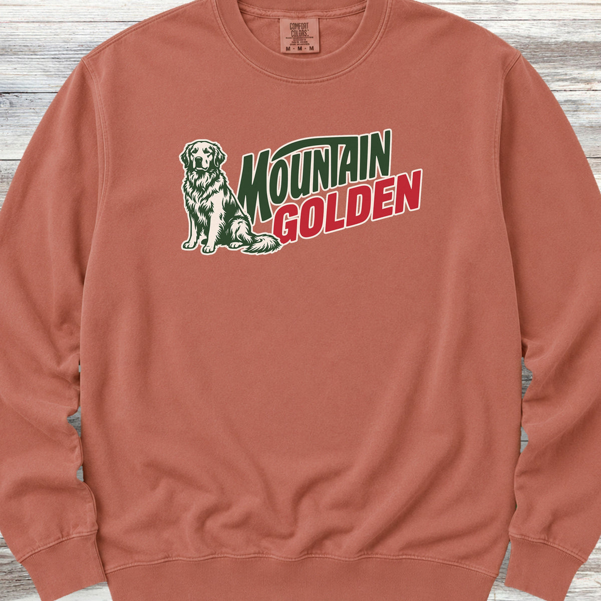 Golden Retriever Mountain Golden Sweatshirt - Terracotta