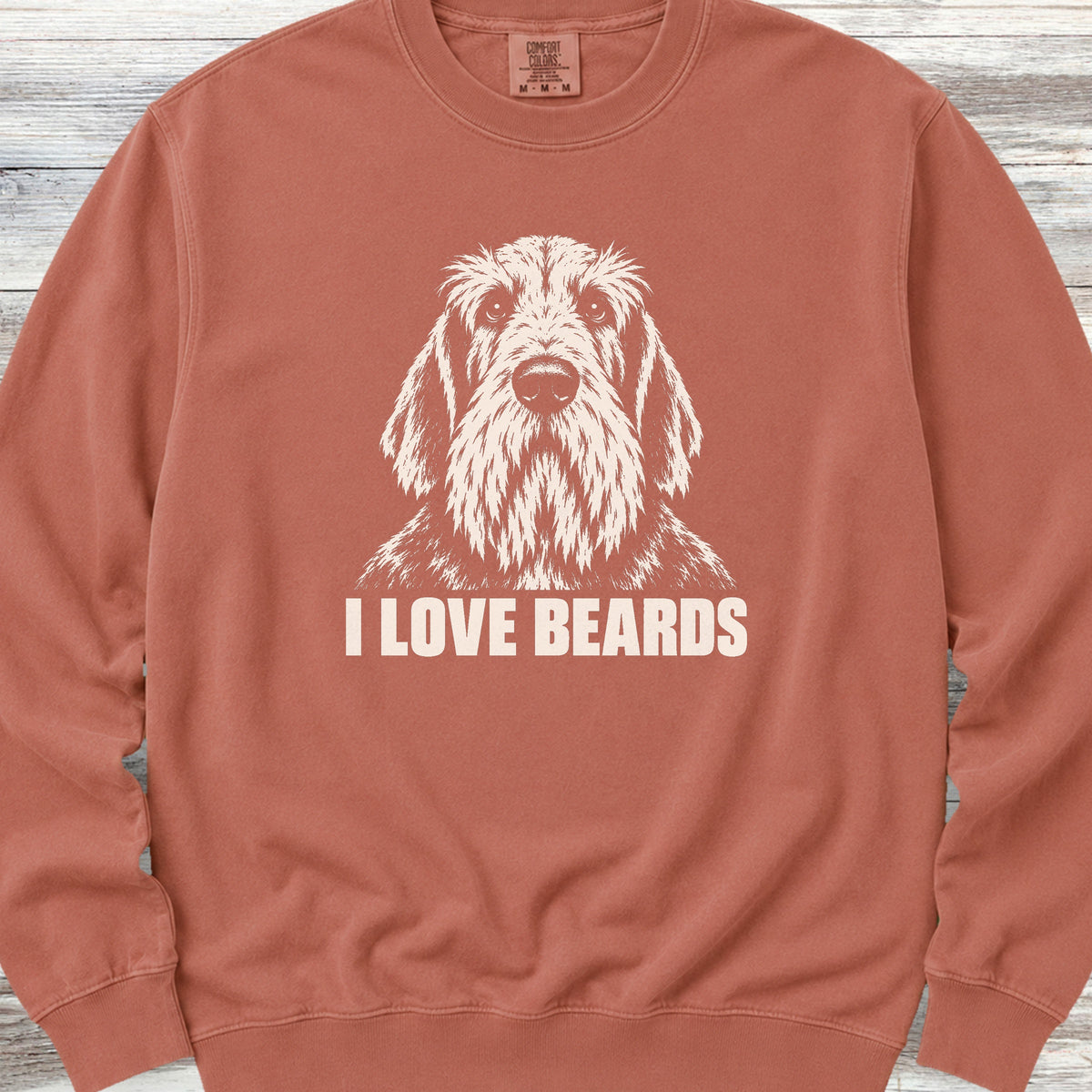 Spinone Italiano I Love Beards Sweatshirt - Terracotta