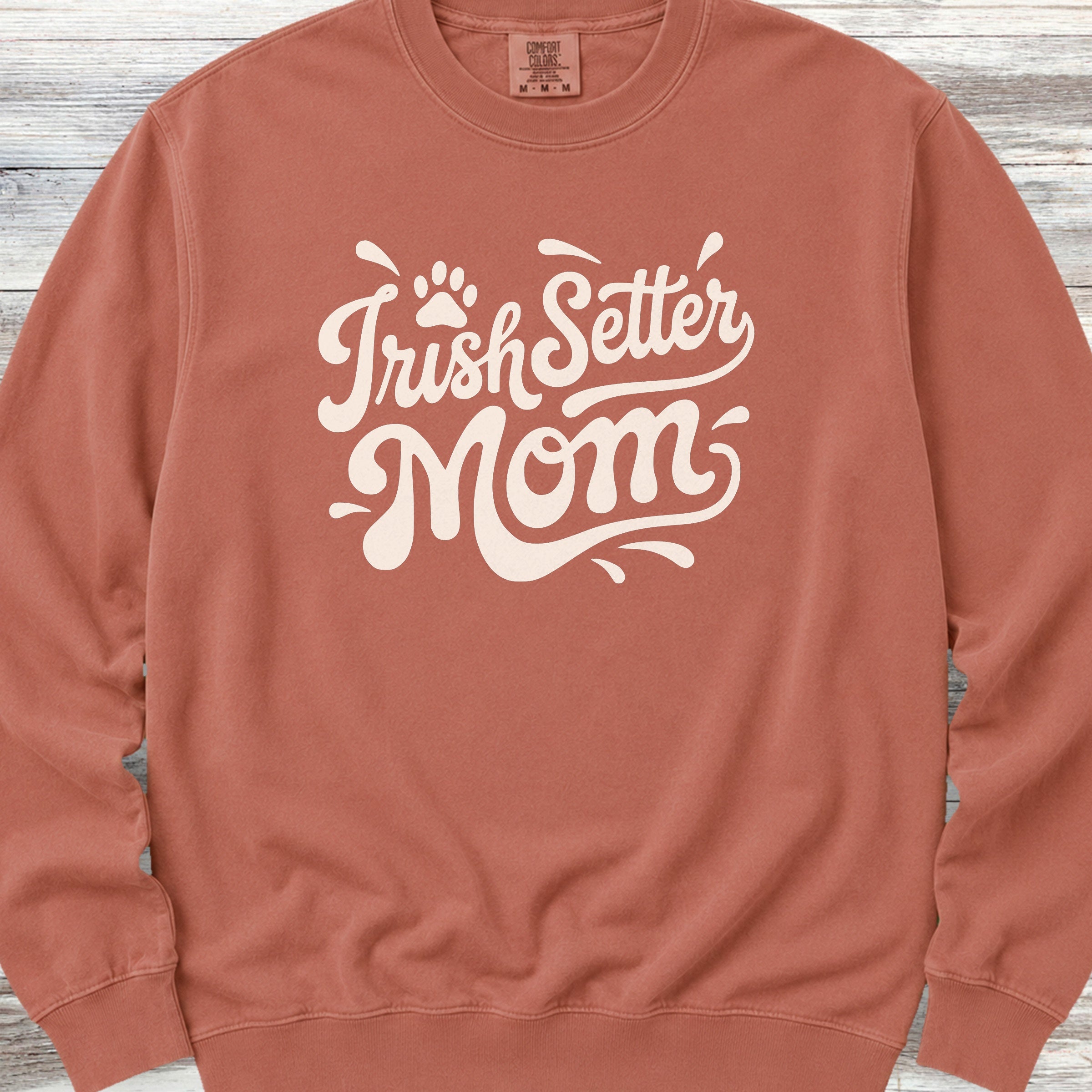 Irish Setter Groovy Mom Sweatshirt - Terracotta