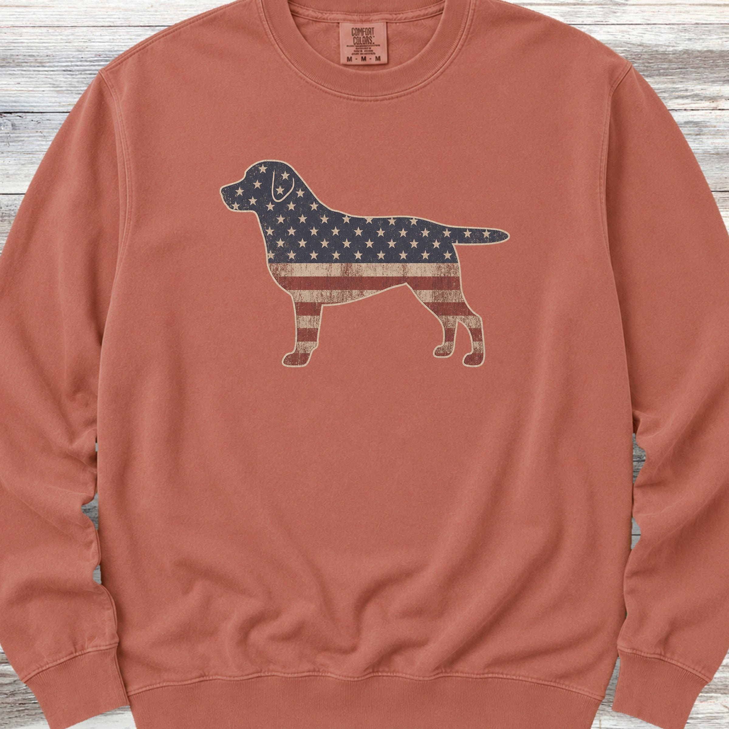 Labrador Retriever Vintage USA Sweatshirt - Terracotta