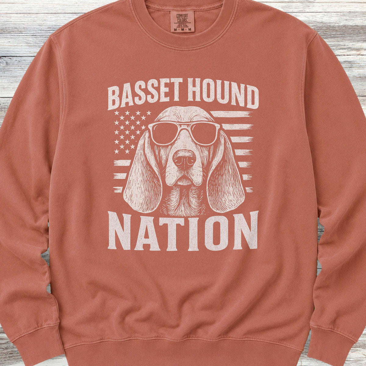 Basset Hound Nation Sweatshirt - Terracotta