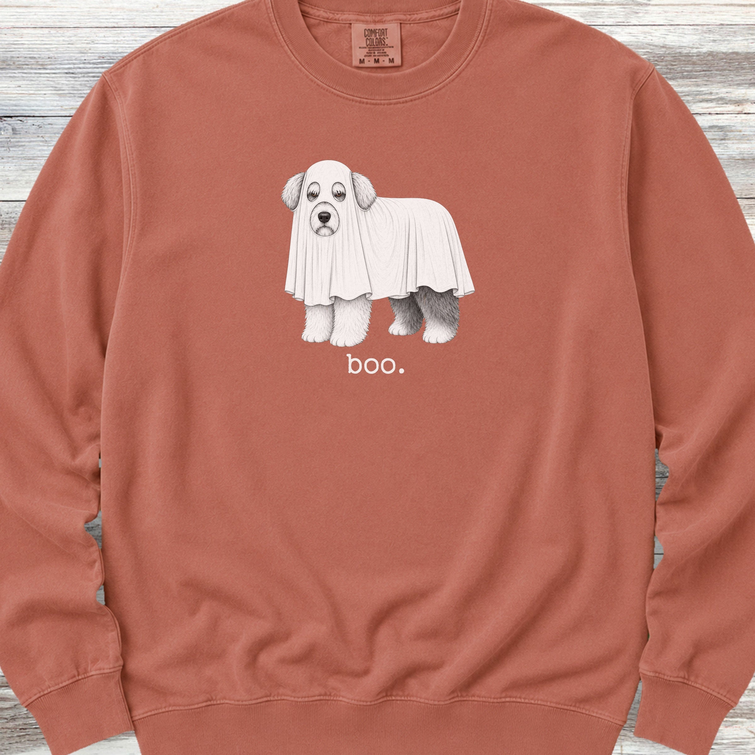 Old English Sheepdog Boo Sweatshirt - Terracotta