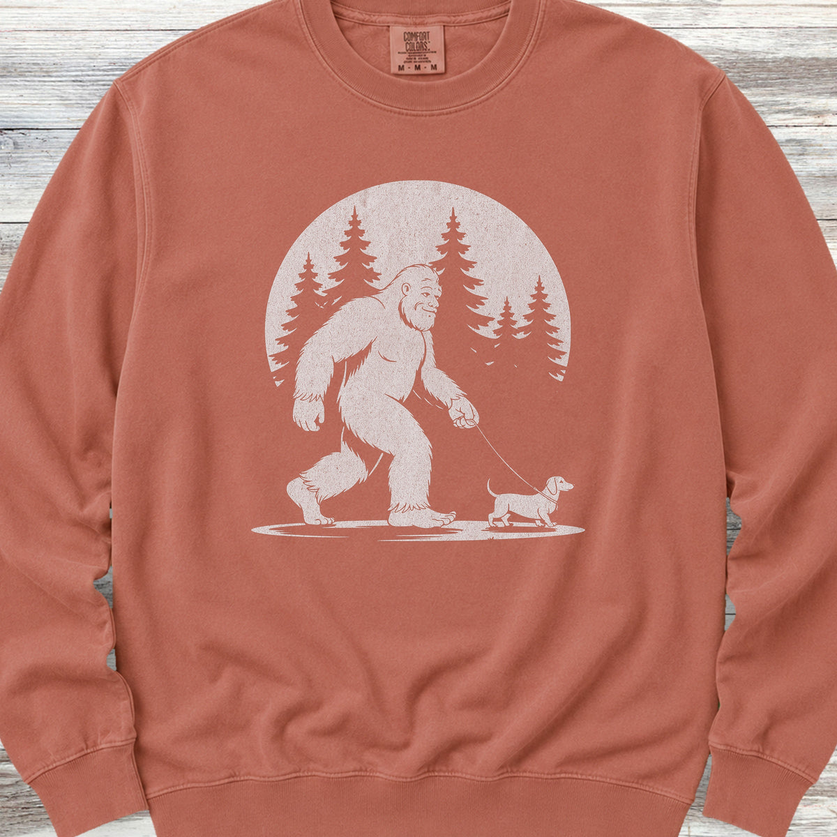 Dachshund Bigfoot Sweatshirt - Terracotta