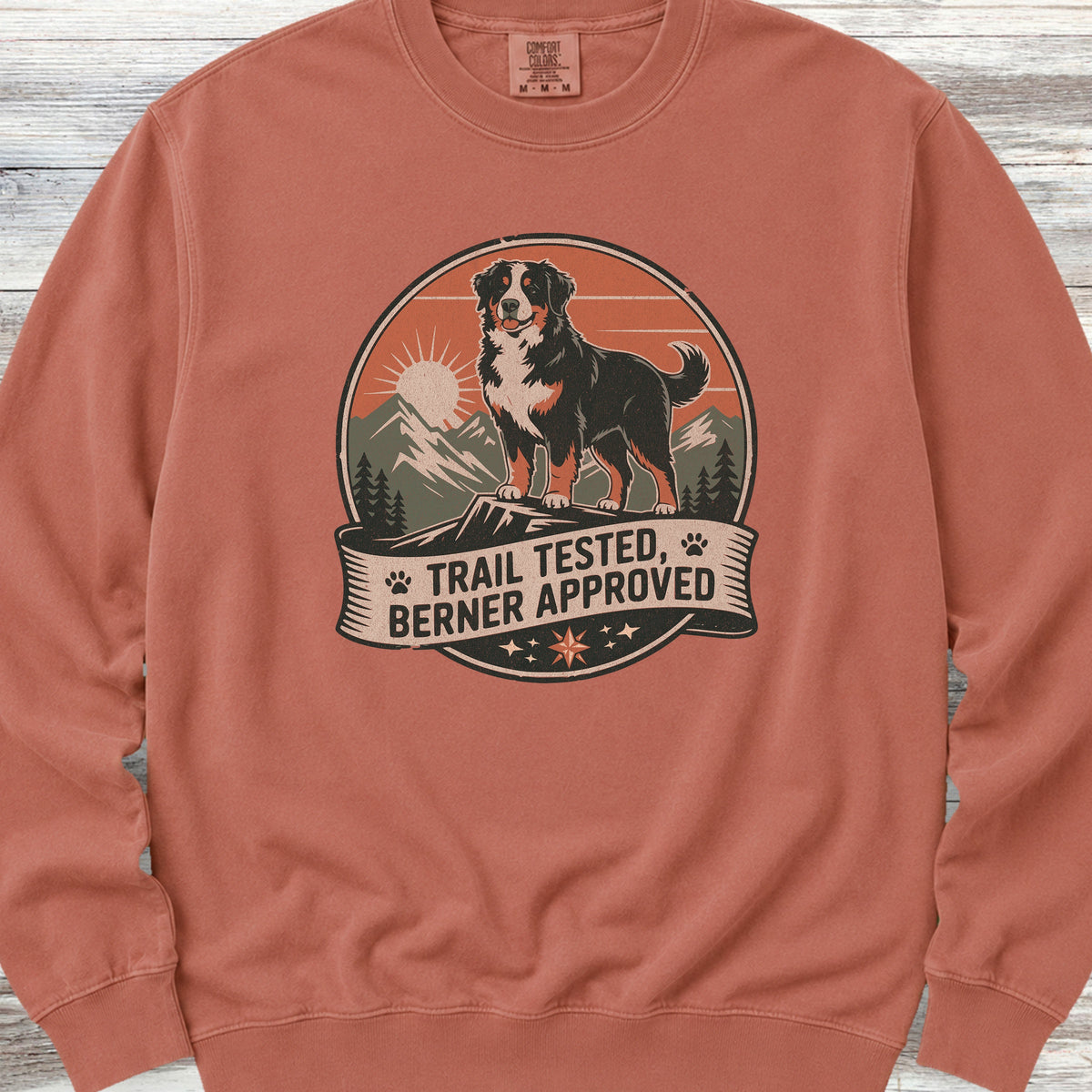 Bernese Mountain Dog Tested Sweatshirt - Terracotta