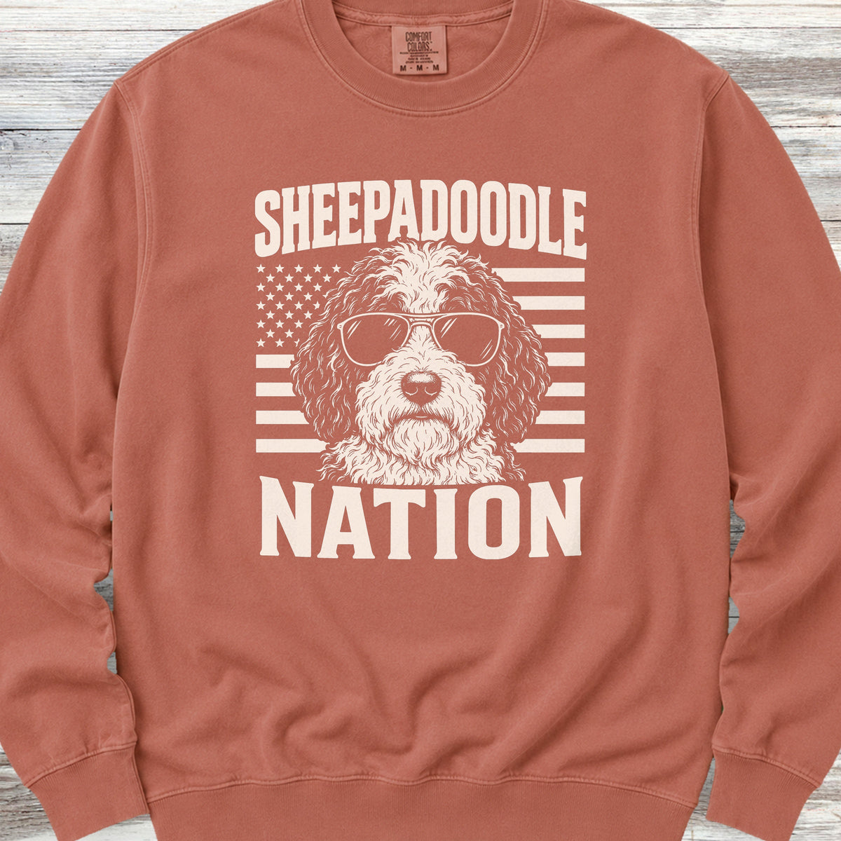 Sheepadoodle Nation Sweatshirt - Terracotta