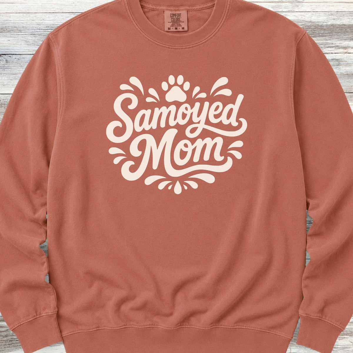 Samoyed Groovy Mom Sweatshirt - Terracotta