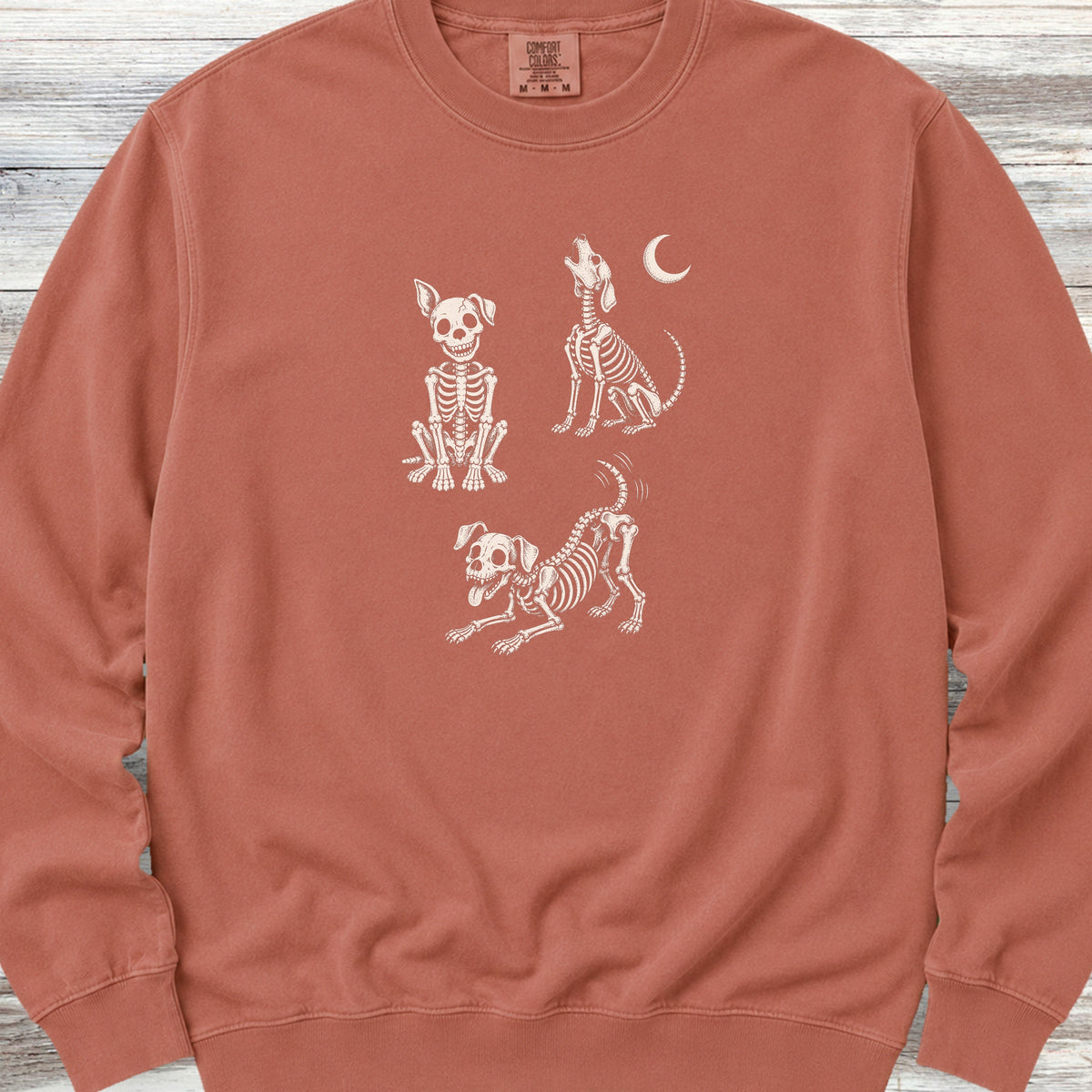 Skelly Dog Sweatshirt - Terracotta