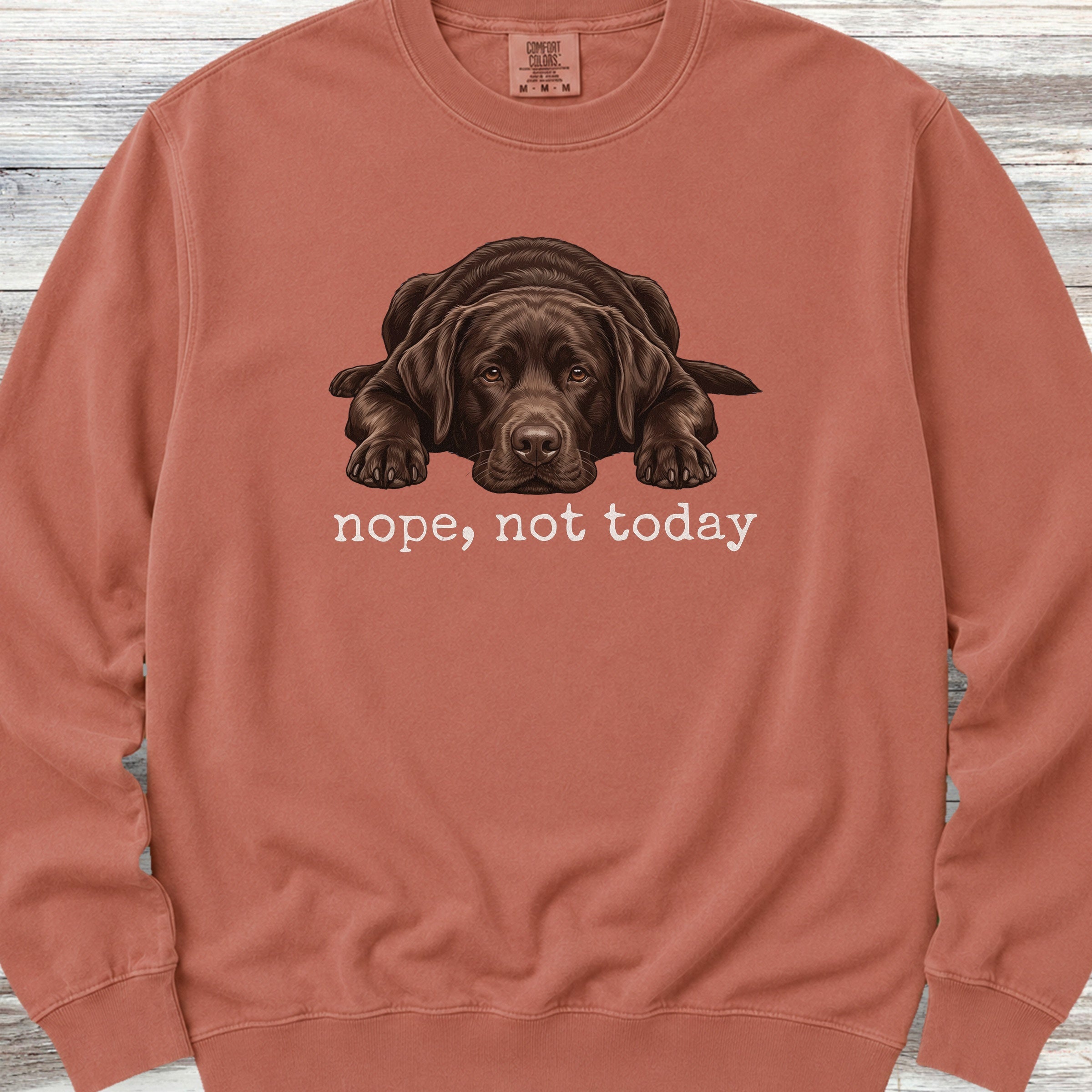 Labrador Retriever Chocolate Nope Sweatshirt - Terracotta