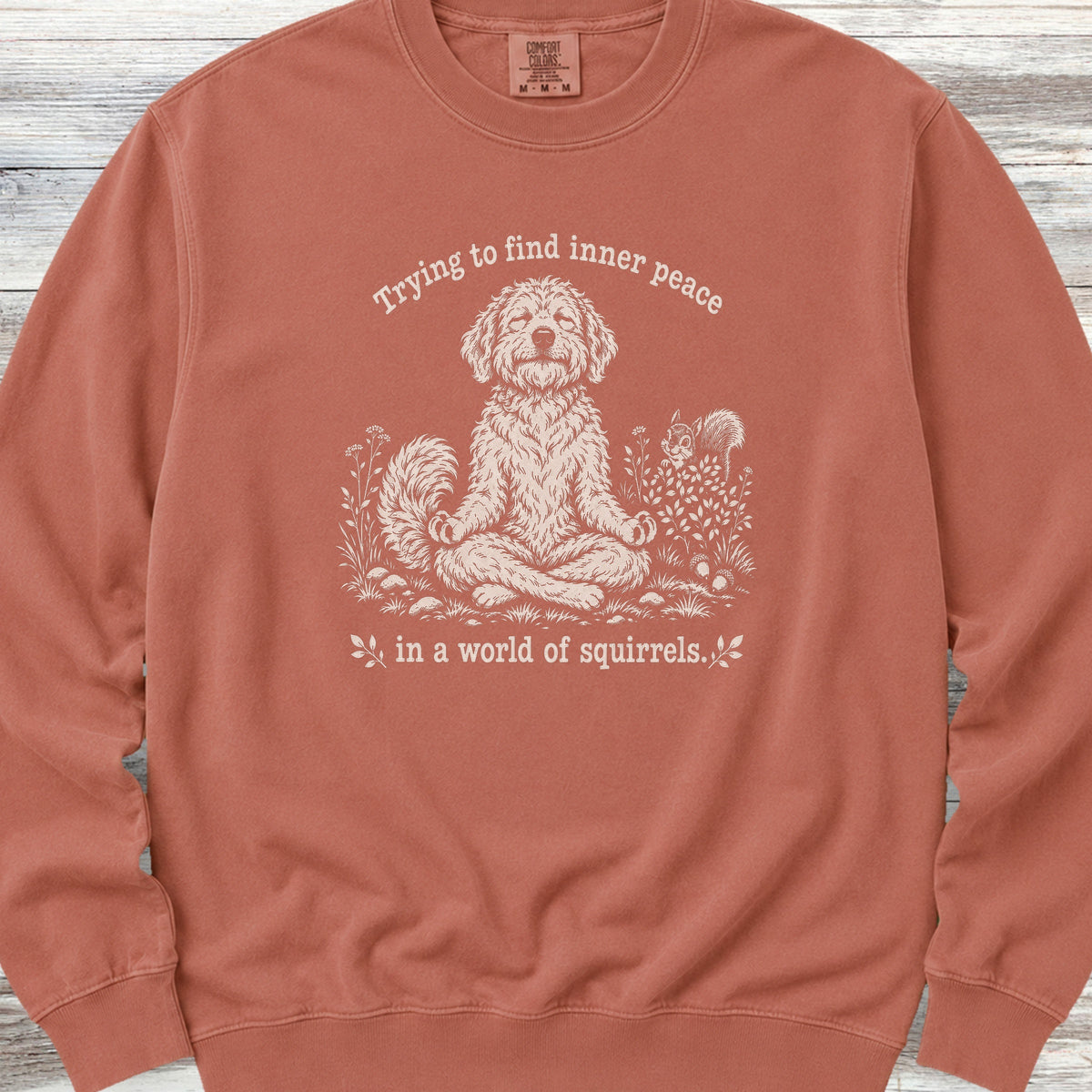 Goldendoodle Inner Peace Sweatshirt - Terracotta