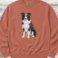 Border Collie Watercolor Sweatshirt - Terracotta