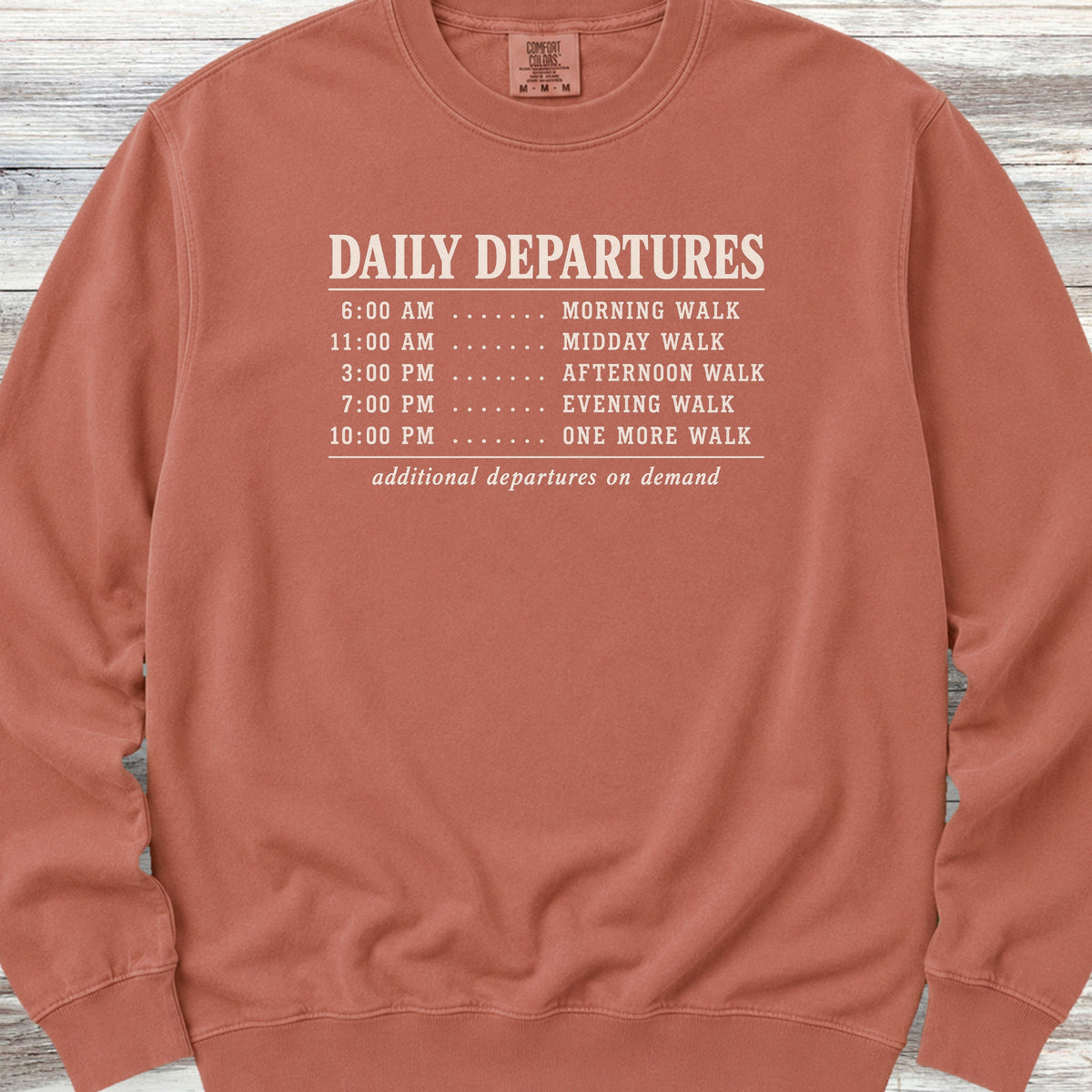 Daily Departures Sweatshirt - Terracotta