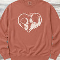 Border Collie Heart Bond Sweatshirt - Terracotta