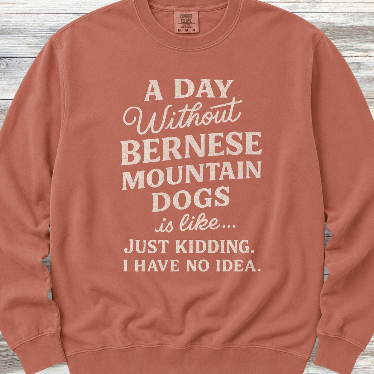 Bernese Mountain Dog Day Sweatshirt - Terracotta