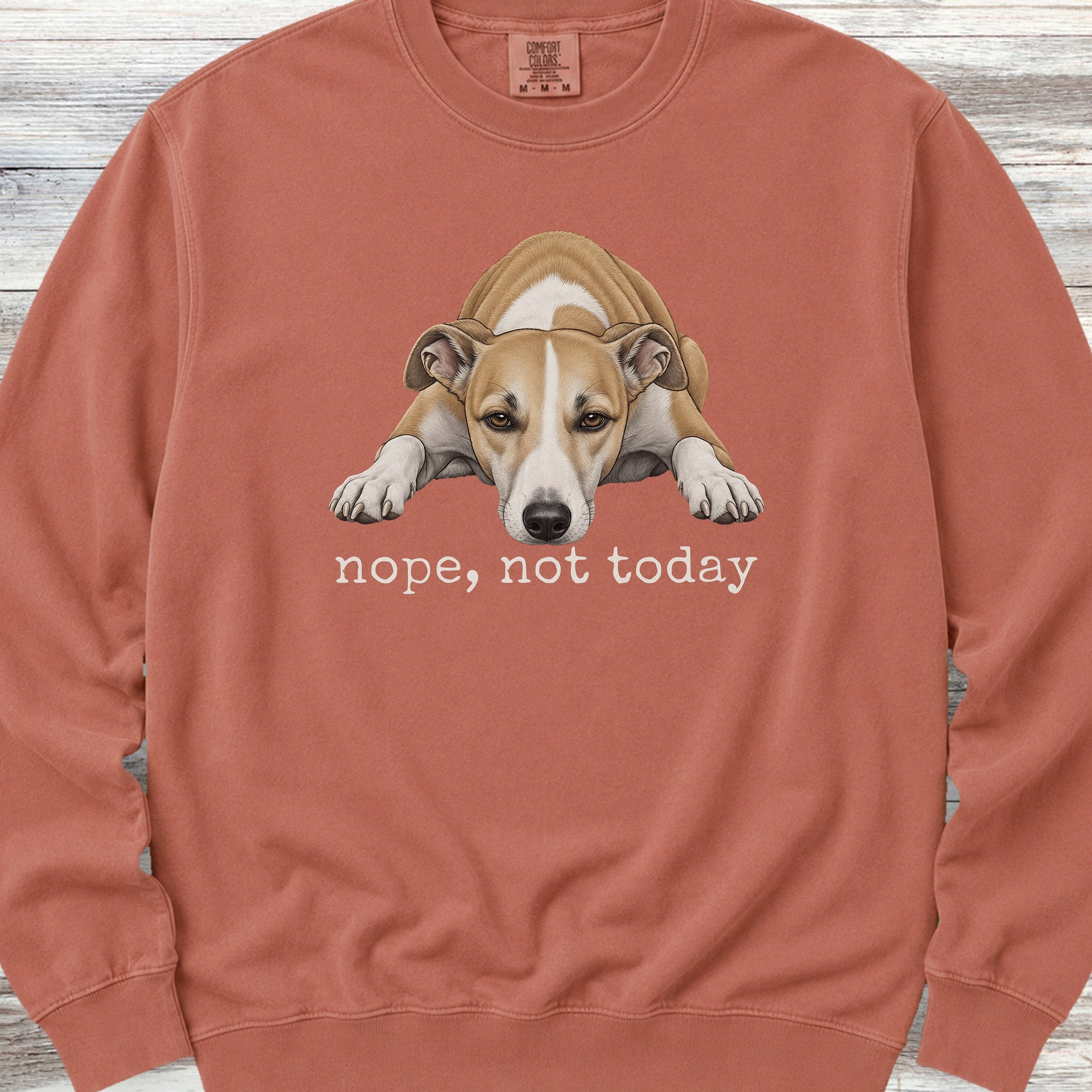 Whippet Nope Sweatshirt - Terracotta