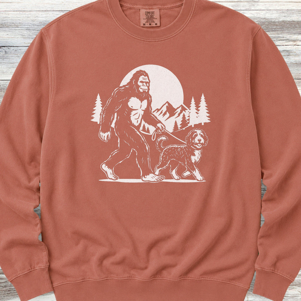 Bernedoodle & Bigfoot Sweatshirt - Terracotta