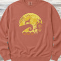 Whippet Halloween Moon Sweatshirt - Terracotta