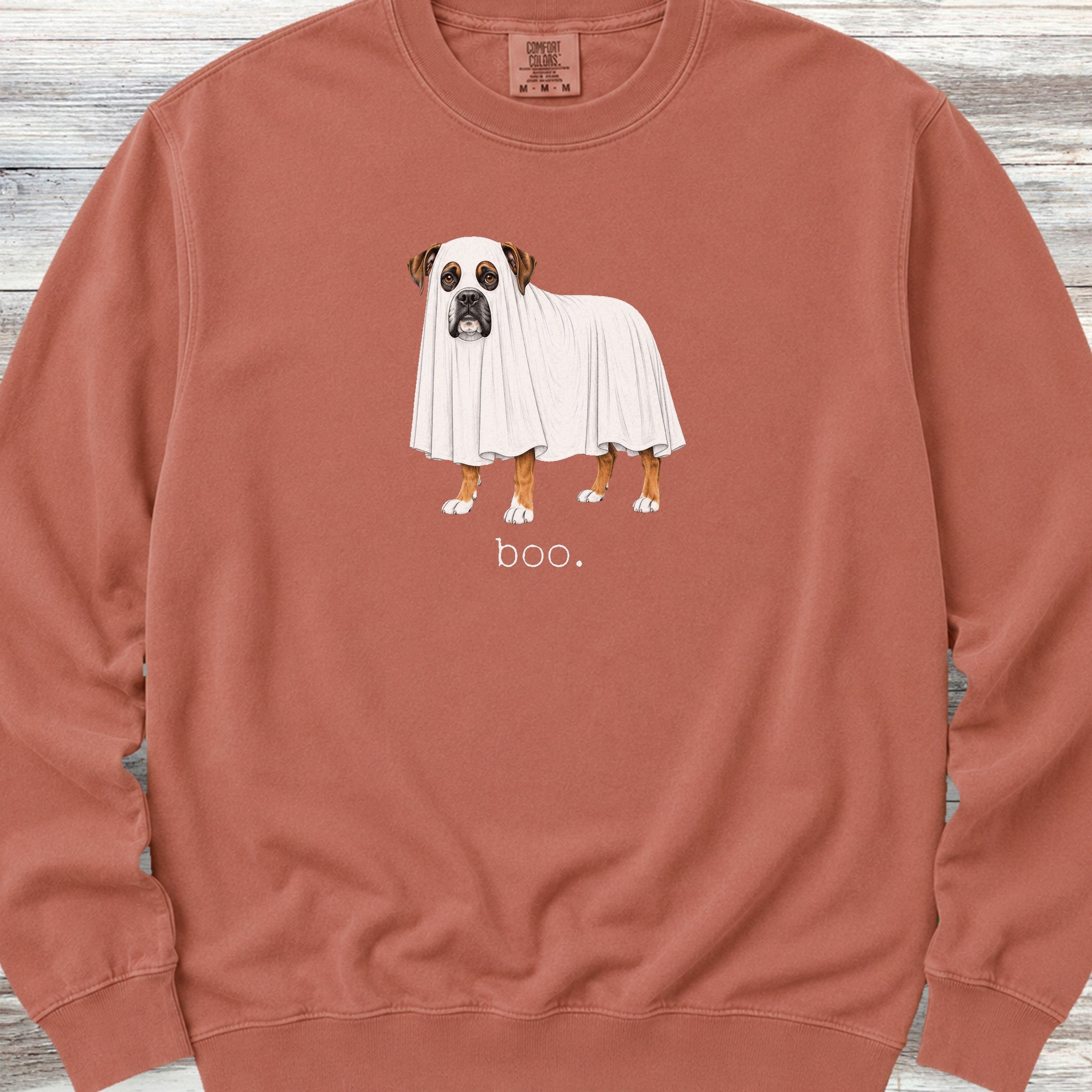 Boxer Boo Sweatshirt - Terracotta