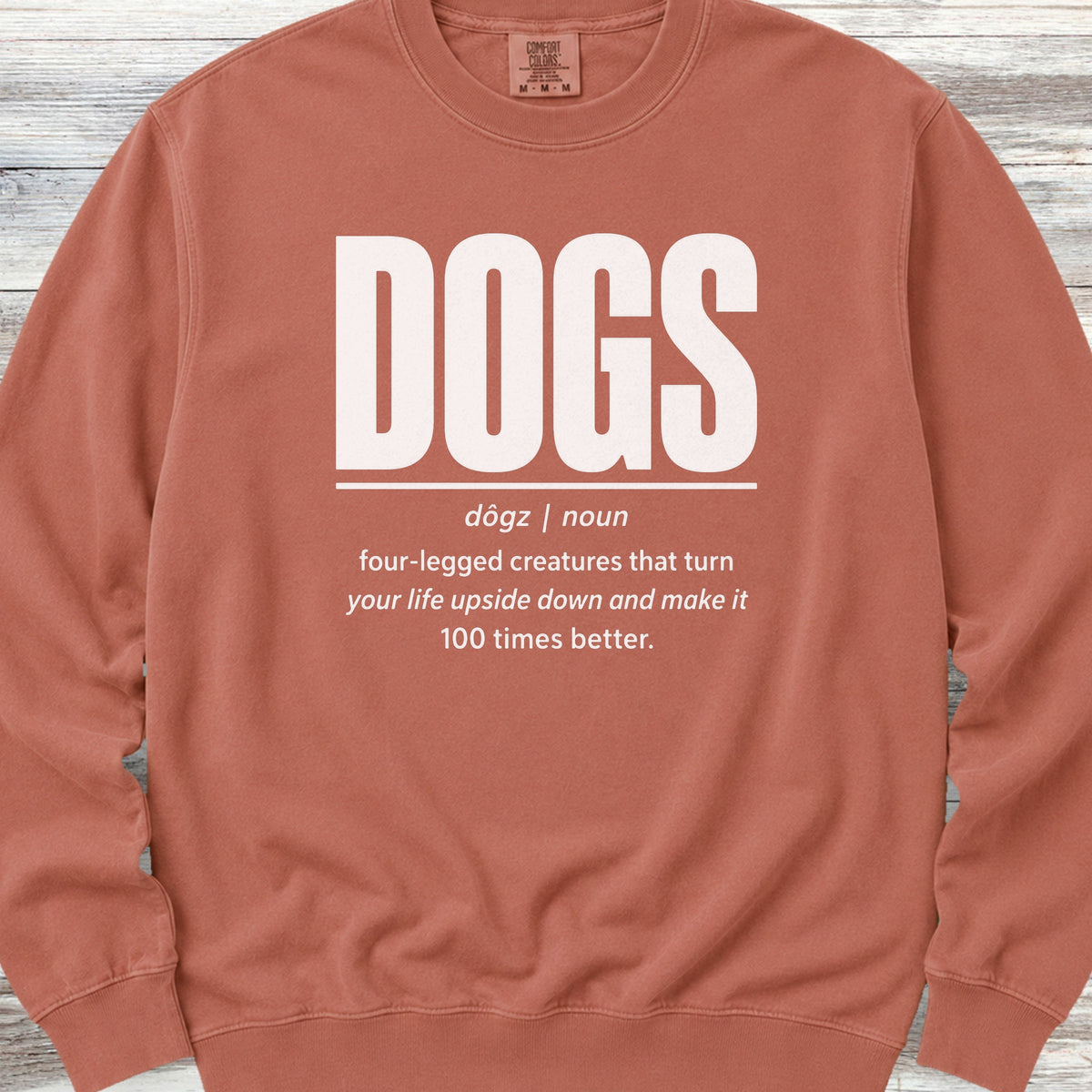 Dogs Definition Sweatshirt - Terracotta