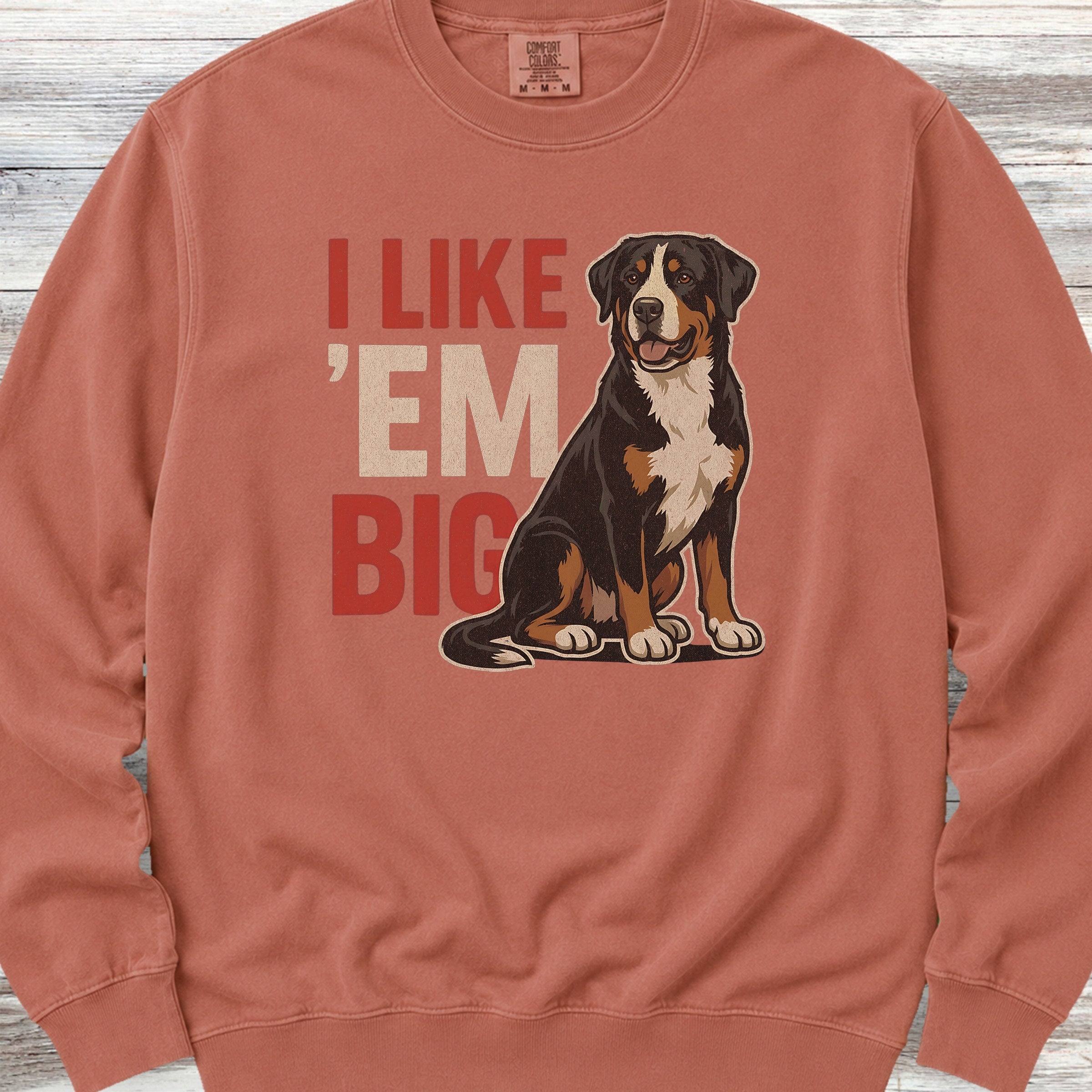 Swiss Mountain Dog Big Sweatshirt - Terracotta