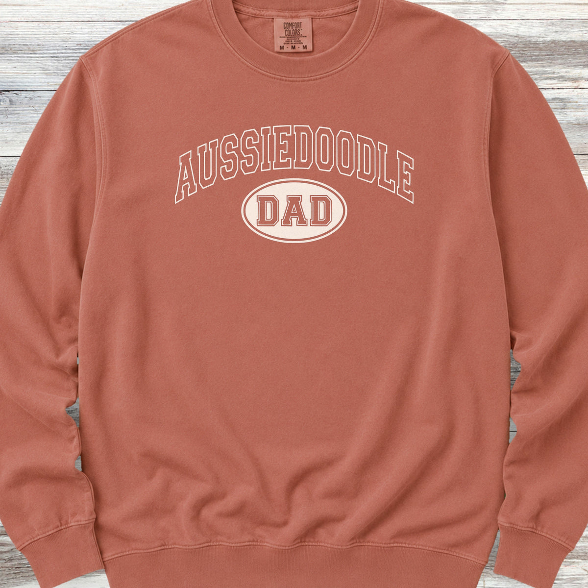 Aussiedoodle University Dad Sweatshirt - Terracotta