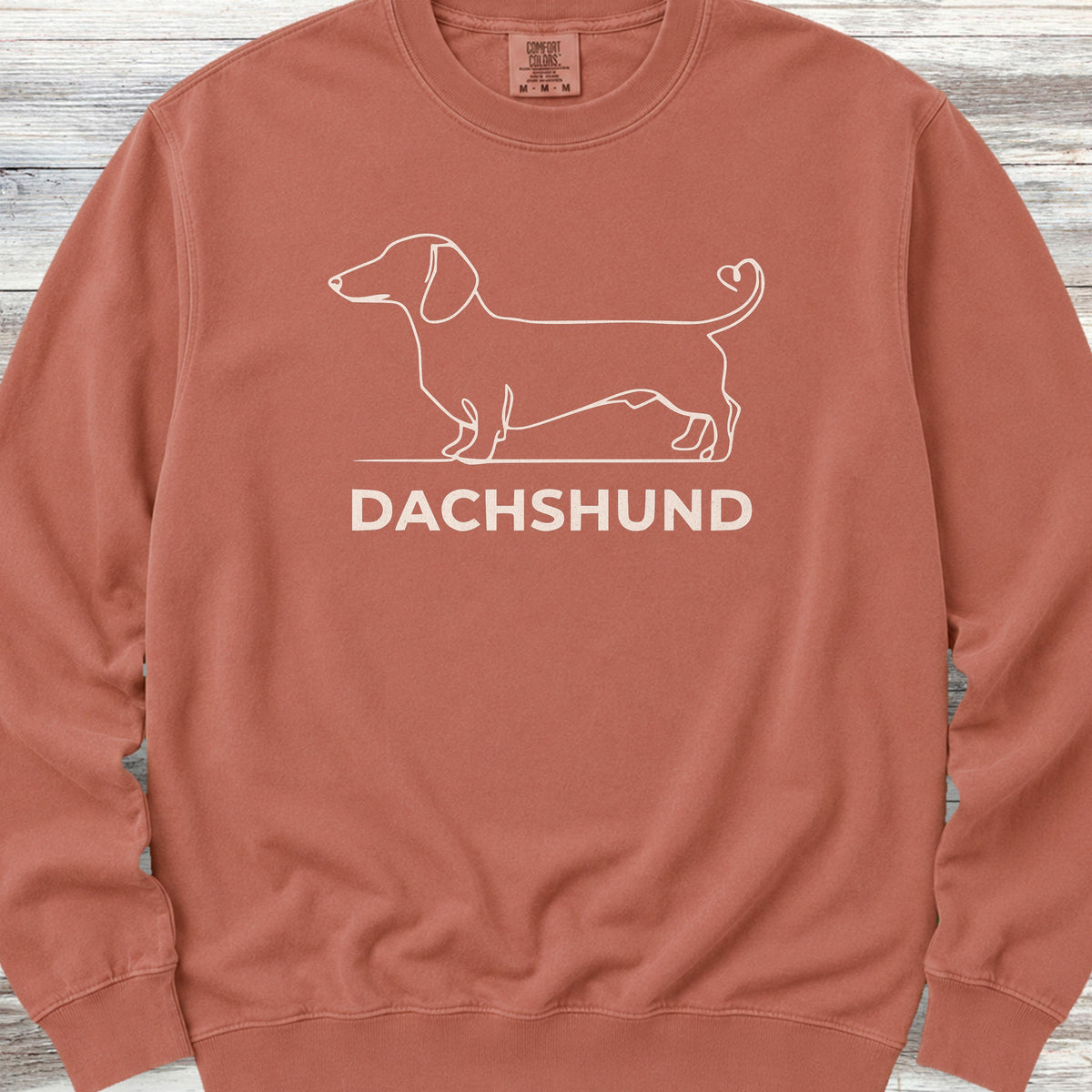Dachshund Minimalist Sweatshirt - Terracotta