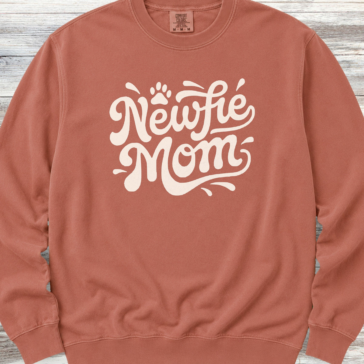 Newfoundland Groovy Mom Sweatshirt - Terracotta