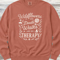 Doodle Walks & Wildflowers Sweatshirt - Terracotta