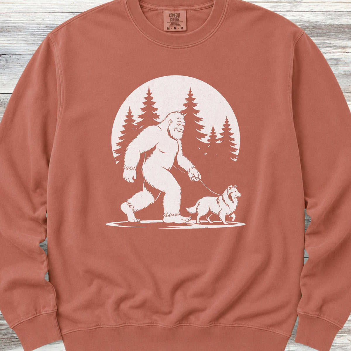 Shetland Sheepdog Bigfoot Sweatshirt - Terracotta