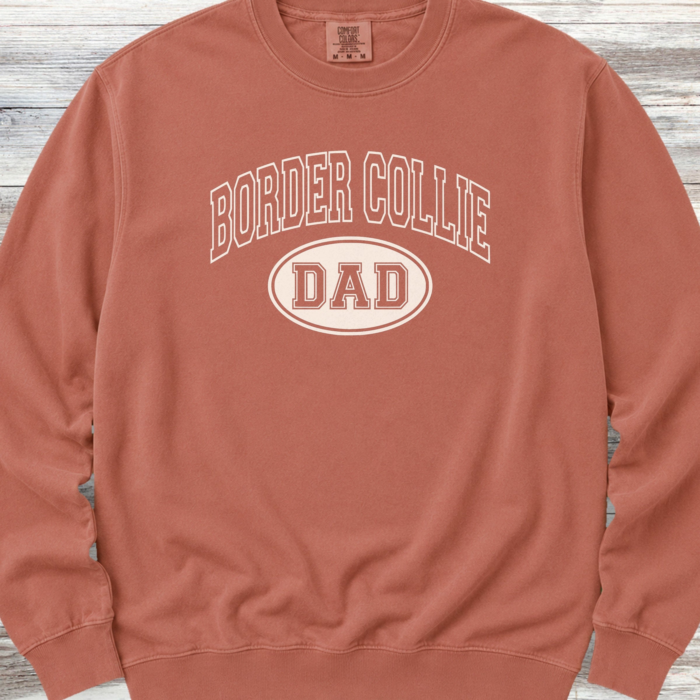 Border Collie Dad Sweatshirt - Terracotta