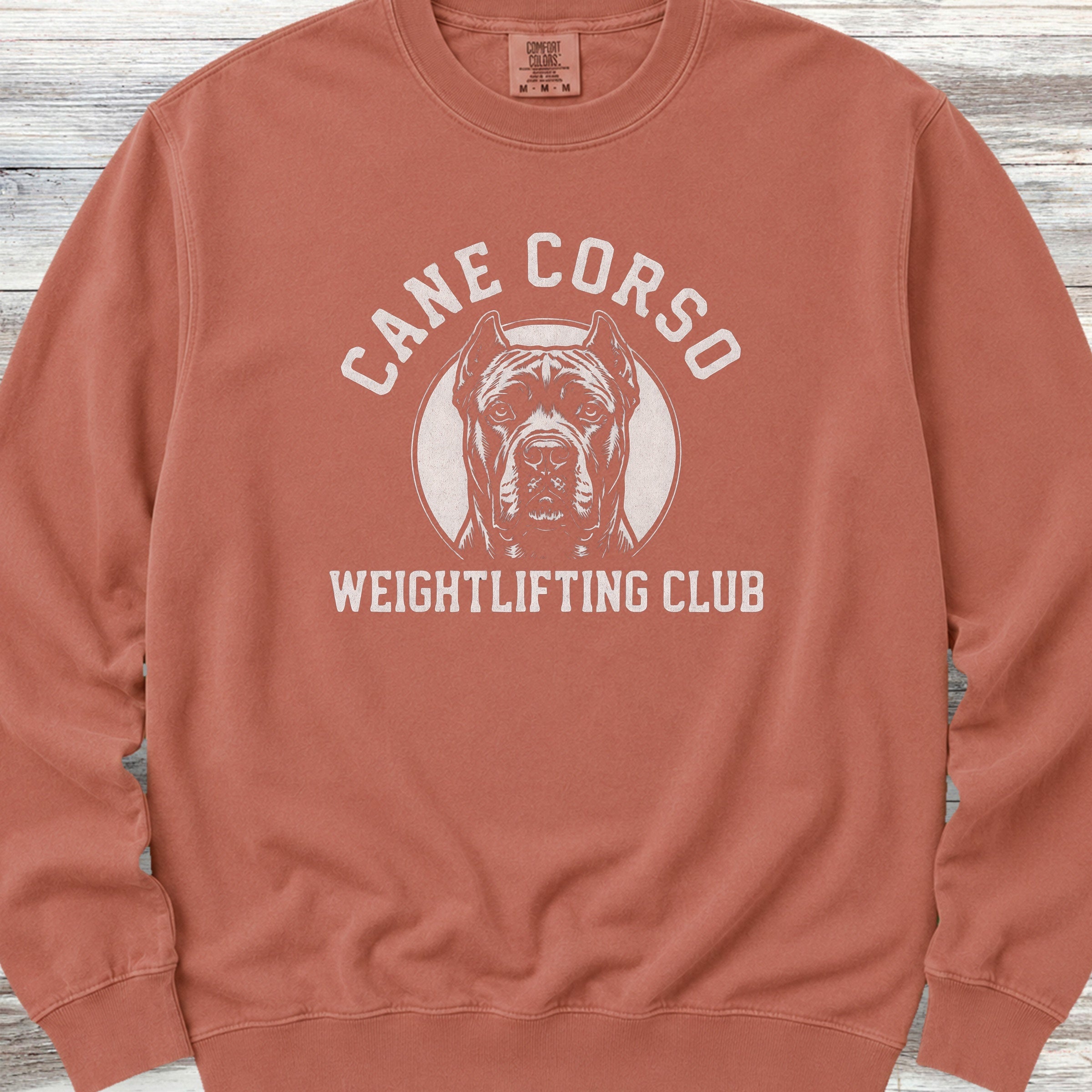 Cane Corso Weightlifting Sweatshirt - Terracotta