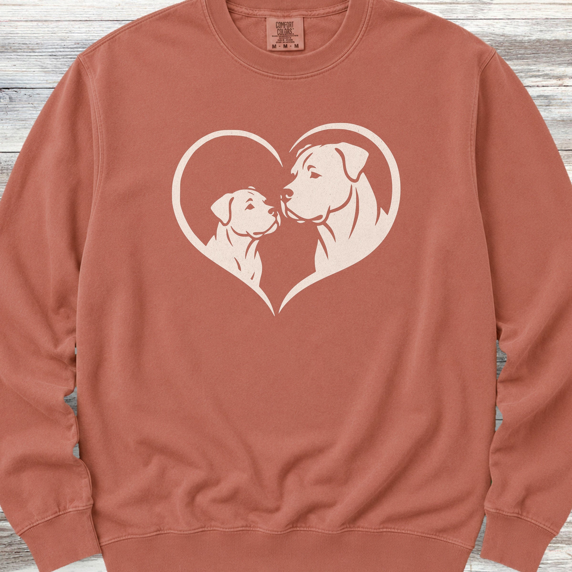 Cane Corso Heart Bond Natural Sweatshirt - Terracotta