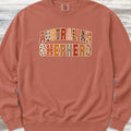 Australian Shepherd Fall Faux Patchwork Sweatshirt - Terracotta