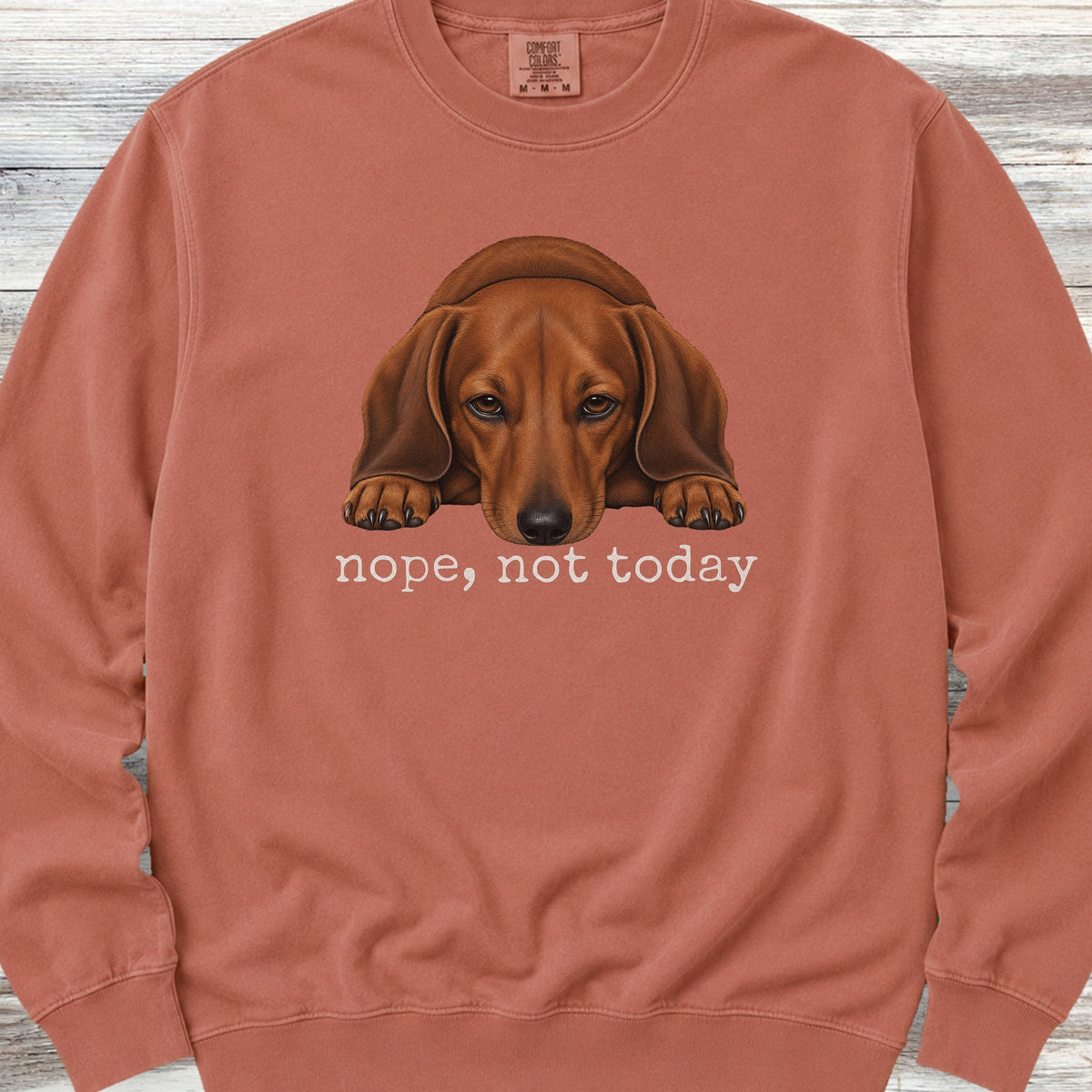 Dachshund Nope Sweatshirt - Terracotta