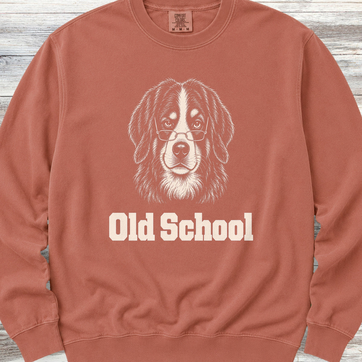 Bernese Mountain Dog Old School Sweatshirt - Terracotta